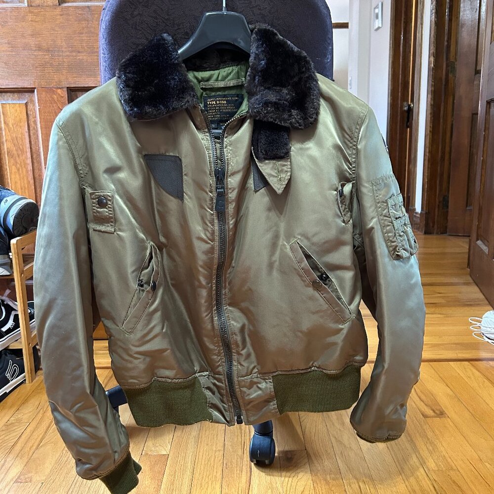Green Cockpit USA B-15 Nylon Bomber Jacket